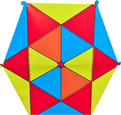 Hexagon Plastic Kite with Tail 75x75cm