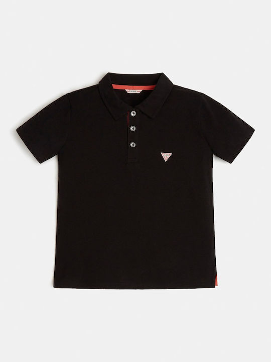 Guess Kids Polo Short Sleeve Black