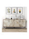Sideboard Holz Ecru / Karydi 180x35x78cm