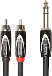 Roland Black Series 6,3 Mm De Sex Masculin - 2x Rca De Sex Masculin 3m