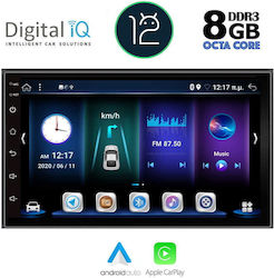Digital IQ Sistem Audio Auto (Bluetooth/USB/AUX/WiFi/GPS/Apple-Carplay/Partitură) cu Ecran Tactil 7"