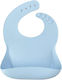 Minikoioi Waterproof Bib Silicone with Button & Pocket Blue for 6 m+