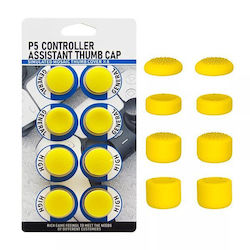 Ornate Ornate Thumb Grips 8τμχ για PS5 σε Κίτρινο χρώμα