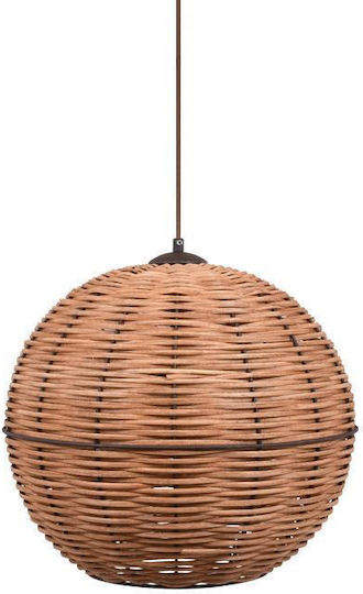 Fylliana Bamboo 2 Pendant Light Brown Boho with Socket E27 40x36cm