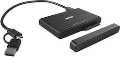 Lindy 43359 USB 3.2 Type C TO M.2 NVME & Sata Μαύρο