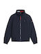 Kinder Freizeitjacke Kurz mit Futter & Kapuze Blau Essential