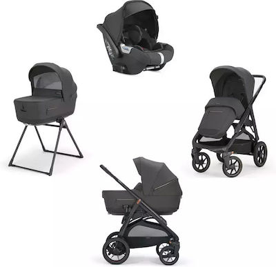 Inglesina Aptica XT Quattro Cab Adjustable 3 in 1 Baby Stroller Suitable for Newborn Magnet Grey 12.7kg