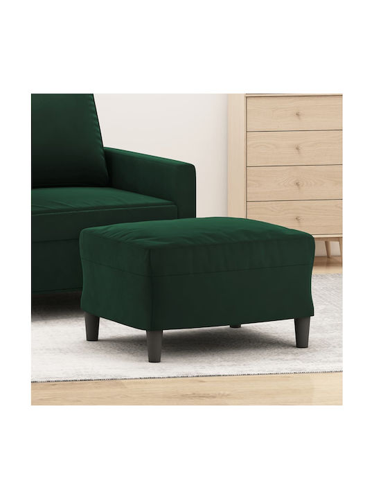 Velvet Upholstered Green Footstool 60x50x41cm