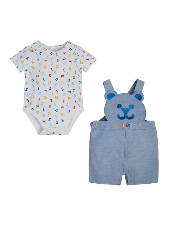 Guess Babystrampler Kurzärmelig Hellblau