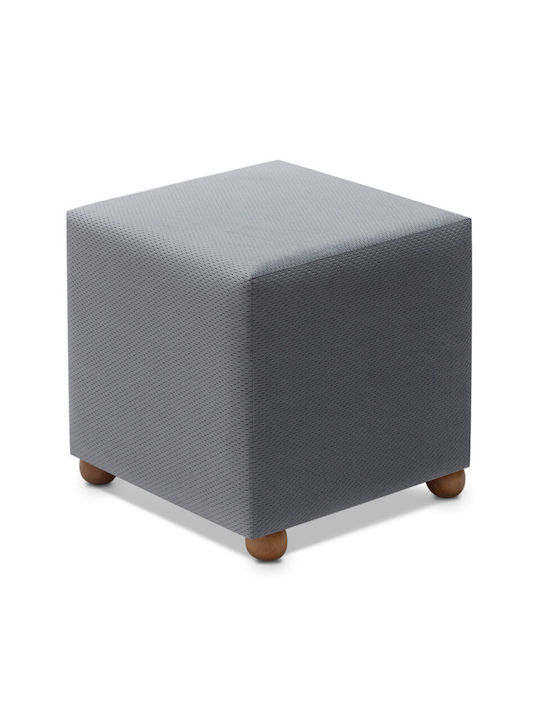 Hocker Für das Wohnzimmer Mit Stoff bezogen Ranma Gray 1Stück 40x40x40cm