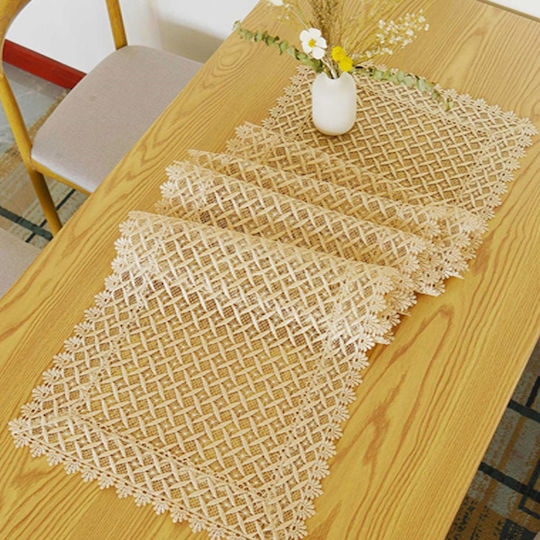 Liolios Home Ράνερ με Κέντημα B3870 Χρυσό 40x180εκ.