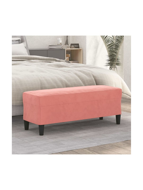 Samt Tapuère Mit Stauraum Rosa 100x35x41cm