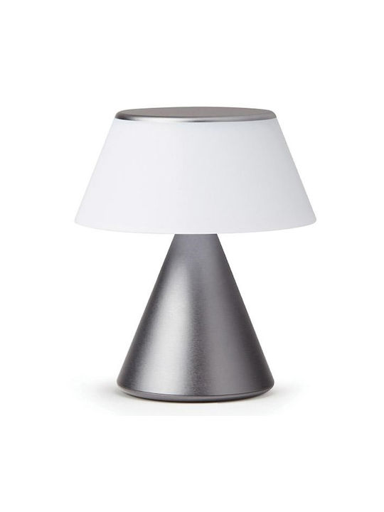 Lexon Luma Dekorative Lampe Silber