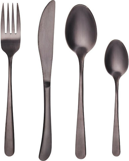 Butlers Kings Besteckset Edelstahl Schwarz 4Stück