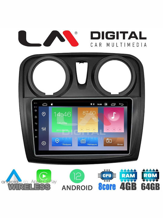 LM Digital Car Audio System for Renault Dokker Dacia Dokker Dokker 2012+ (Bluetooth/USB/WiFi/GPS/Apple-Carplay/Android-Auto) with Touch Screen 9"