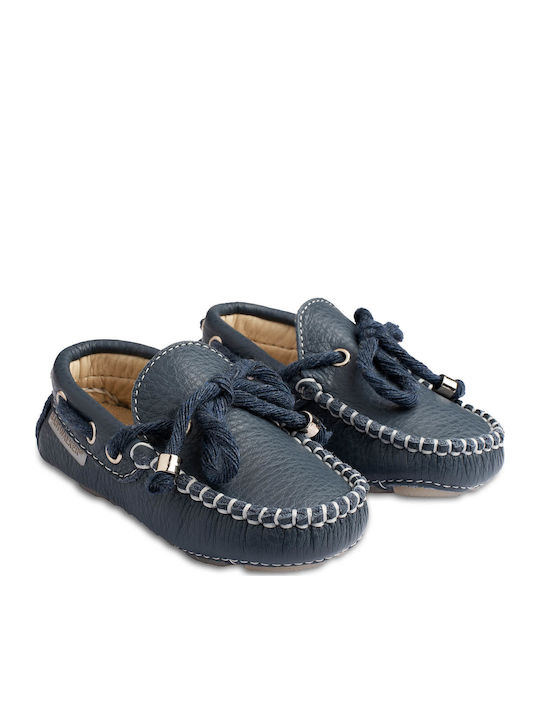 Babywalker Mocasini boteza din piele Albastru m...
