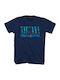 Pegasus Nirvana Phot Letters T-shirt Navy Μπλε