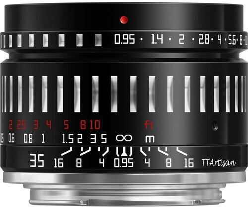 Crop Obiectiv Foto 35mm f/0.95 Fix pentru Montura Canon RF Black