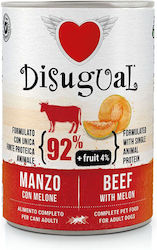 Disugual Fruit Canned Wet Dog Food with Beef 1 x 400gr