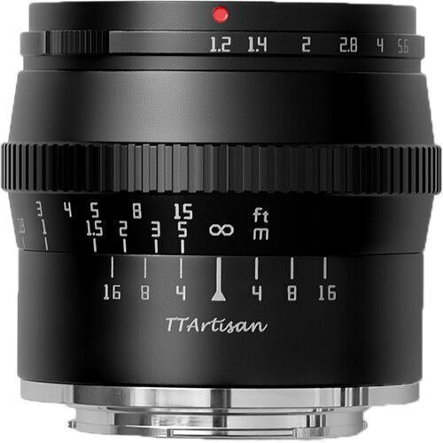 TTArtisan Crop Camera Lens 50mm f/1.2 Fixed for Canon RF Mount Black
