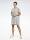 Summer Mini T-Shirt Dress Medium Grey Heather / White / White