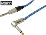 Cobra Cable 6.3mm male - 6.3mm male 6m Μπλε (CL220-06)