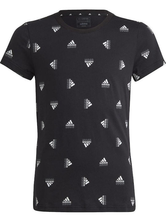 adidas Kids' T-shirt Black Brand Love