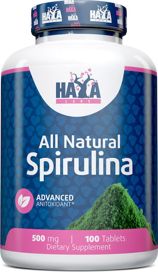 Haya Labs All Natural Spirulina 500mg 100 Registerkarten