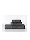 Down Town Home Prosop de mână Rosa 30x50cm. Negru Greutate 600gr/m²