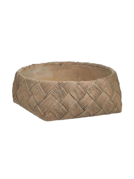 Inart Саксия Бетон Бежов 23x23x9εκ.