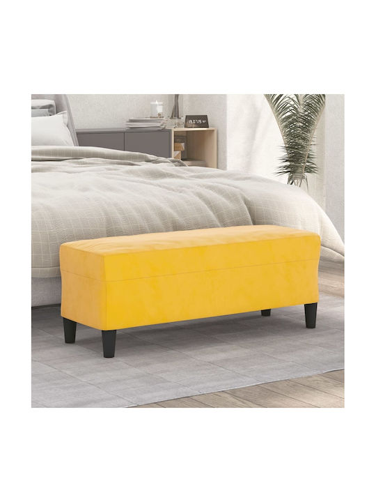 Hocker Bankhocker Gepolstert mit Samt Gelb 100x...