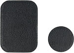 Techsuit Basis für Mobiltelefon im Auto Set aus selbstklebenden Leder-Ersatzmagneten für das Auto-Mobiltelefon-Magnet-Halterung, 2 Stück mit Magnet Schwarz