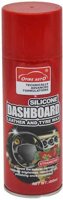 Spray Waxing for Leather Parts and Interior Plastics - Dashboard with Scent Strawberry Ofine Auto 450ml OF-0006