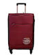 Diplomat Medium The Athens Collection Medium Fabric Burgundy Suitcase With 4 Wheels Height 68cm