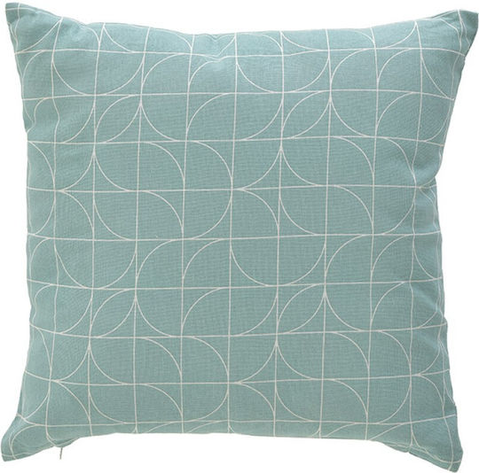 Click Sofa Cushion from 100% Cotton Light Blue / Green / White 4pcs 40x40cm