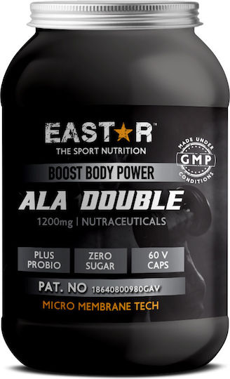 Eastar Ala Double Alpha Lipoic Acid 1200mg Special Food Supplements for Memory and Focus 60 Vegetable Capsules