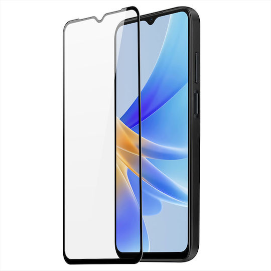 Dux Ducis 9D Full Face Tempered Glass Black (Oppo A17)