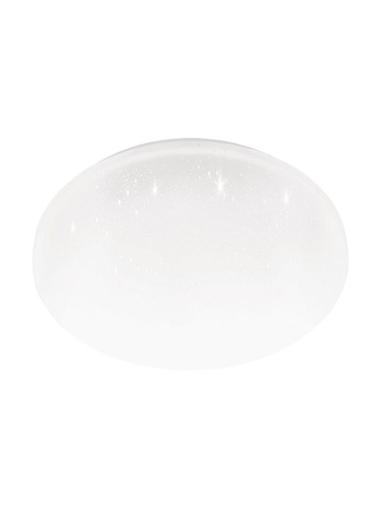 Eglo Frania Κλασική Μεταλλική Πλαφονιέρα Οροφής με Ενσωματωμένο LED σε Λευκό χρώμα 31cm