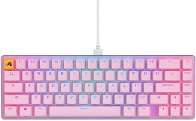 Glorious PC Gaming Race GMMK 2 Gaming Mechanische Tastatur 65% mit Glorreicher Fuchs Schaltern und RGB-Beleuchtung Rosa