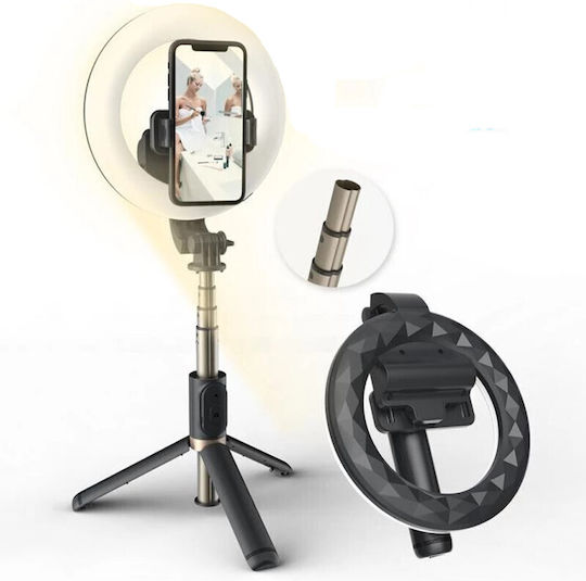 Techsuit Q07 Selfie-Stick Handy-Stative Bluetooth Schwarz