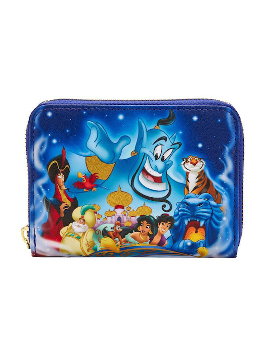 Loungefly Aladdin 30th Anniversary Παιδικό Πορτοφόλι με Φερμουάρ για Κορίτσι Μπλε WDWA2088