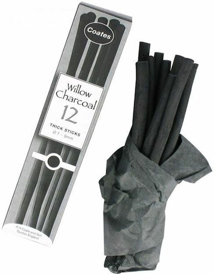 Coates English Willow Coal Painting 12pcs