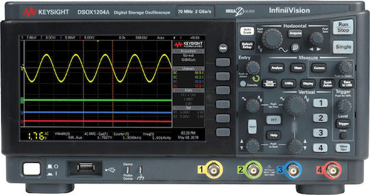Keysight DSOX1204A Παλμογράφος Πάγκου 70MHz με 4 Αναλογικά Κανάλια και 7" Οθόνη