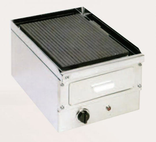 M&M equipment Електрически Професионални Плочи За Готвене Чугунен 38x51x29см 3.2kW с Ребреста Зъбна Плака