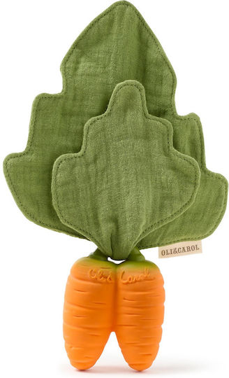 Oli&Carol Cathy The Carrot Teether Ring for Teething made of Rubber for 0 Months+
