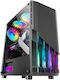 Mars Gaming MC-X2 Gaming Midi-Turm Computergehäuse mit RGB-Beleuchtung Schwarz