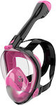 XDive Μάσκα Θαλάσσης Σιλικόνης Full Face με Αναπνευστήρα Crystal XS σε Ροζ χρώμα