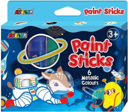 Avenir Avenir Paint Sticks Metallic Crayons Set 6 Colours