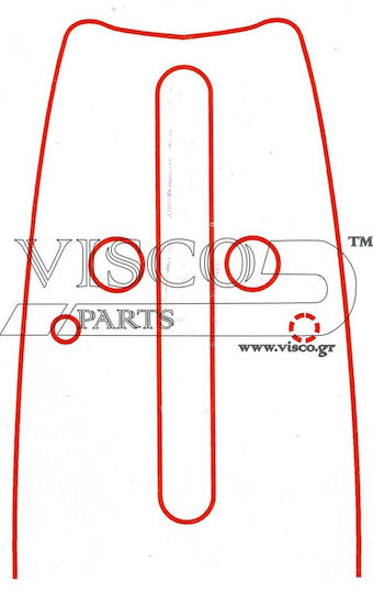 Visco Parts Chainsaw Blade Chainsaw Blade 16" for Chain with Pitch 3/8"LP, Guide Bar Thickness .050"-1.3mm & Number of Drivers 56E POH16-50WH