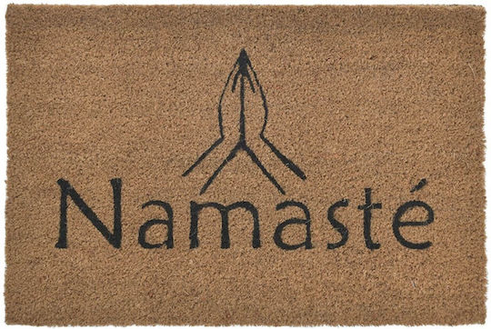 Click Πατάκι Εισόδου Namaste Natural / Μαύρο 40x60εκ.